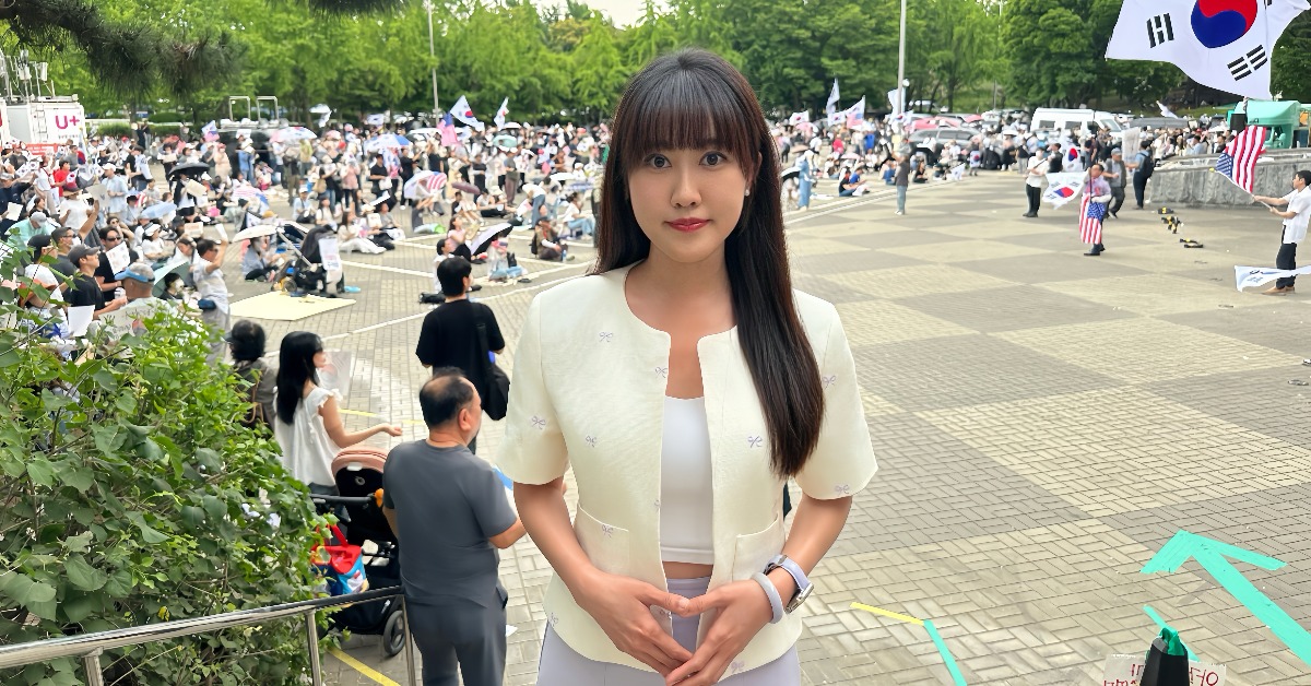 張倍滋分享到首爾採訪的心得。（圖／鏡新聞提供）