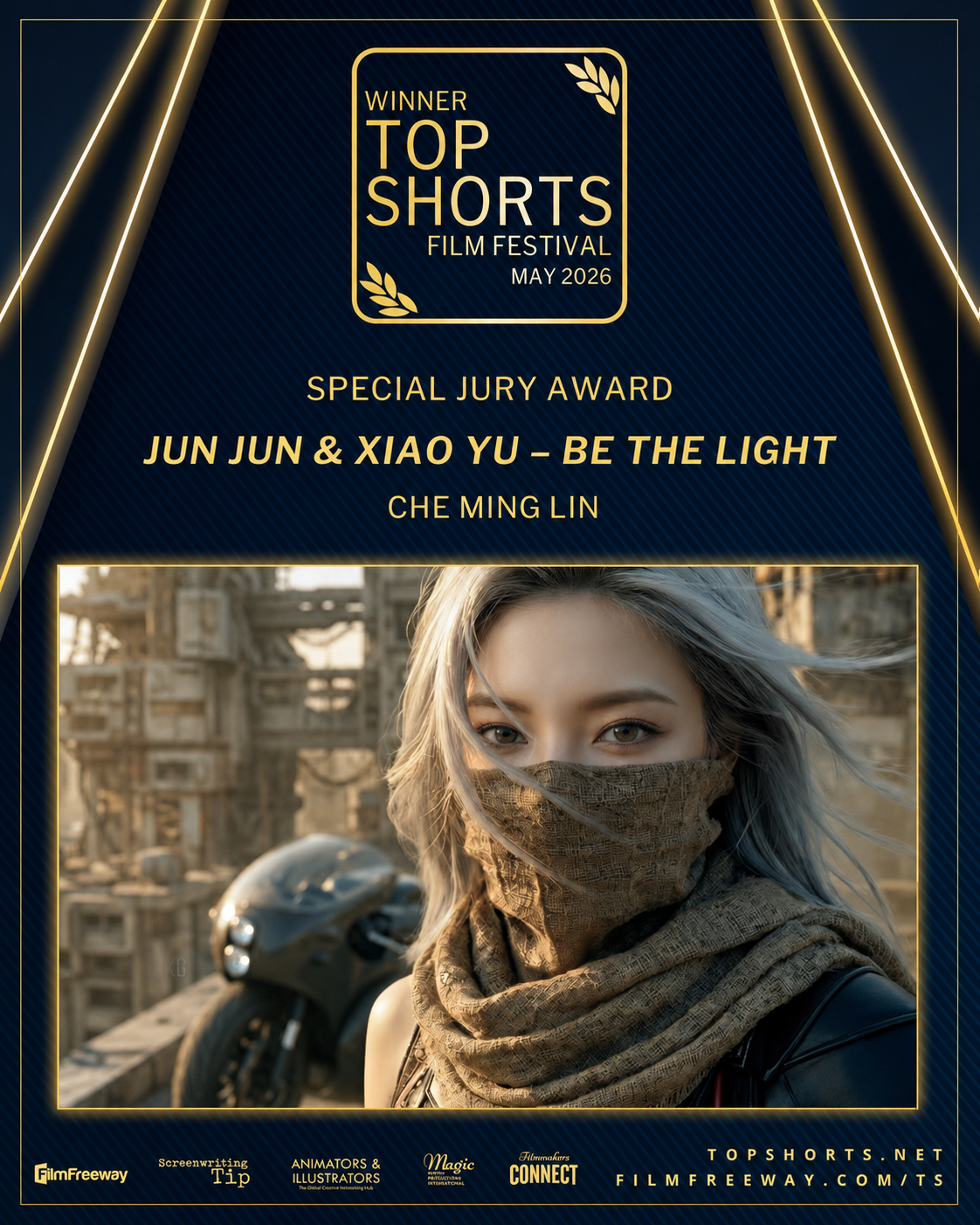 劉恩君個人首支單曲〈和光同塵〉MV在國際知名短片影展拿下 Top Shorts Film Festival「Special Jury Award（評審團特別獎）」。（圖／金牌娛樂提供）