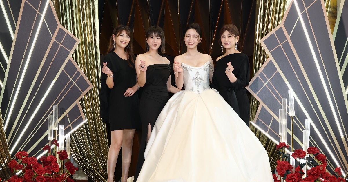 樓心潼、蘇晏霈及方馨擔任白家綺伴娘。（圖／東森娛樂）