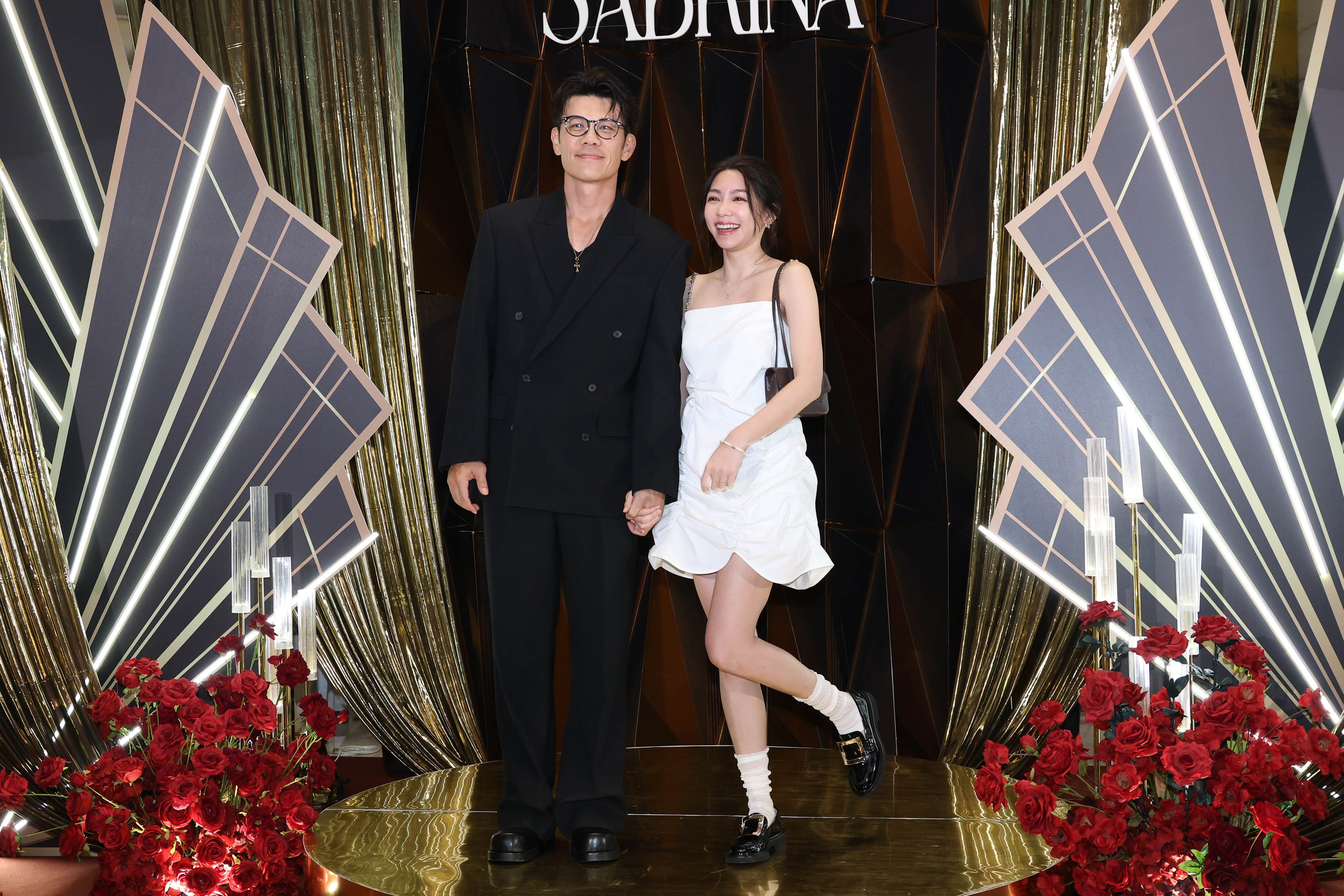 陳志強與曾智希出席婚宴。（圖／東森娛樂）