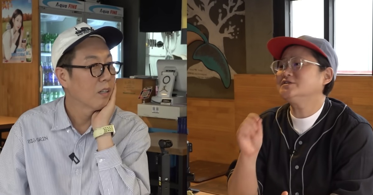 南韓諧星金信英（김신영）日前去到金榮澈（김영철，金永哲）的YouTube節目。（圖／翻攝自김영철 오리지널 YouTube）
