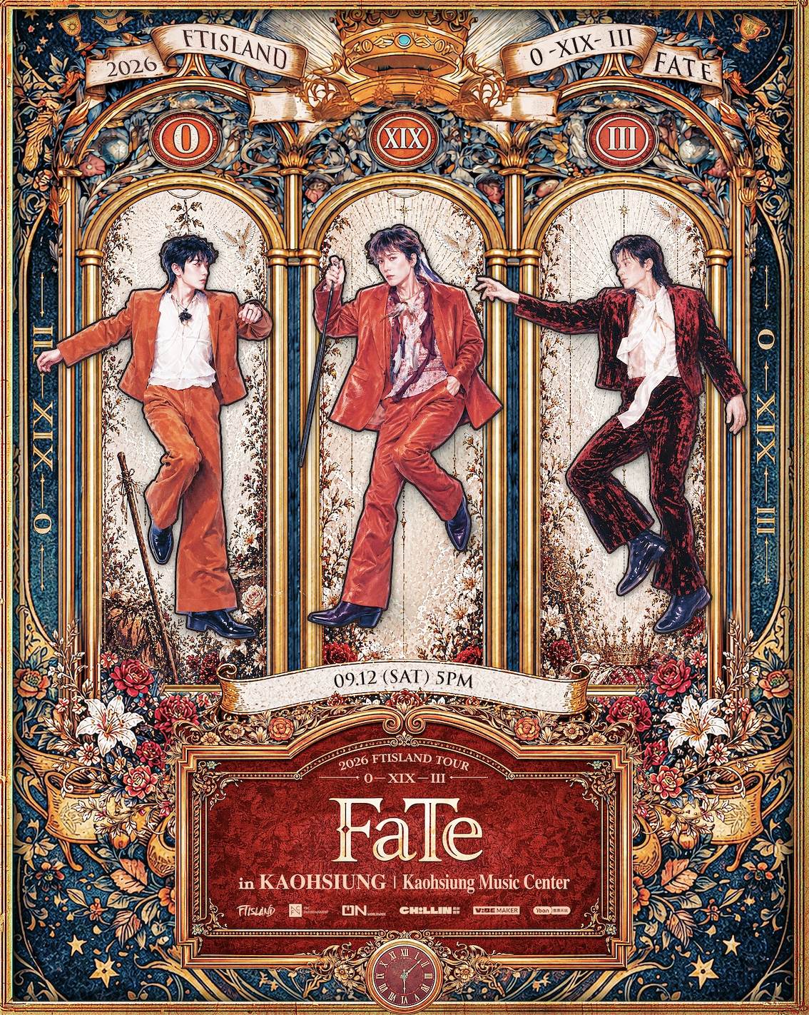 韓國搖滾天團FTISLAND巡演《2026 FTISLAND TOUR 0 — XIX — III ‘FaTe’》將南下高雄開唱。（圖／希林國際提供）