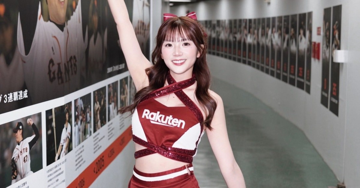 樂天女孩笑笑解鎖東京巨蛋、阪神甲子園。（圖／樂天桃猿提供）