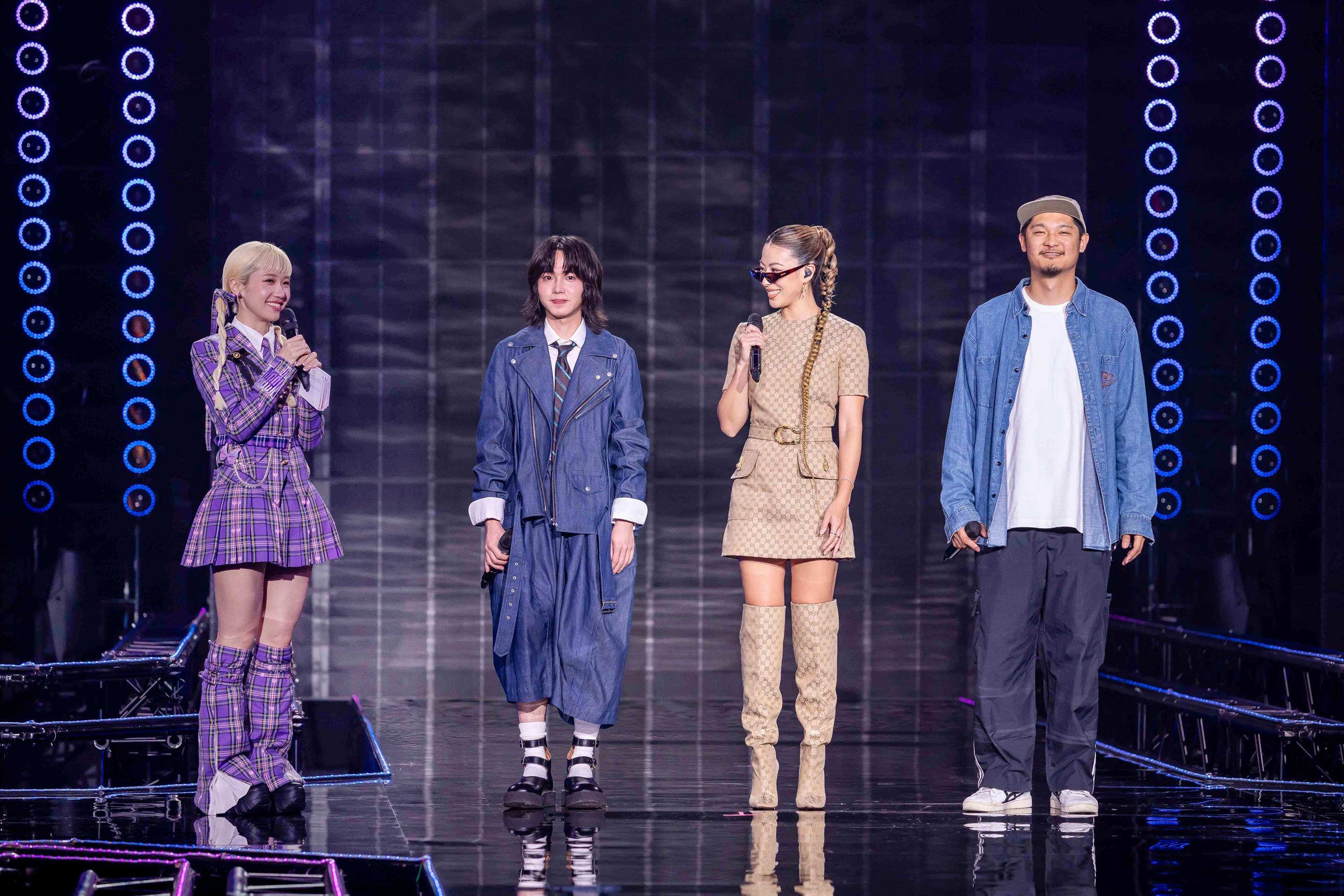 <a href='https://ent.ebc.net.tw/search/tags/主持人/' target='_blank'>主持人</a>Lulu（左起）與評審持修、Dizzy Dizzo 蔡詩芸、Leo王。（ 圖／VIVE ORIGINALS提供）