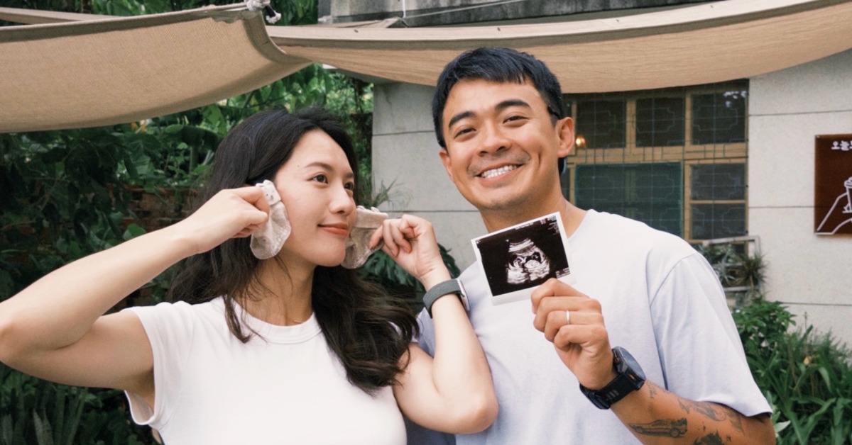 融融與妻子驚喜公開懷孕喜訊。（圖／翻攝自融融IG）