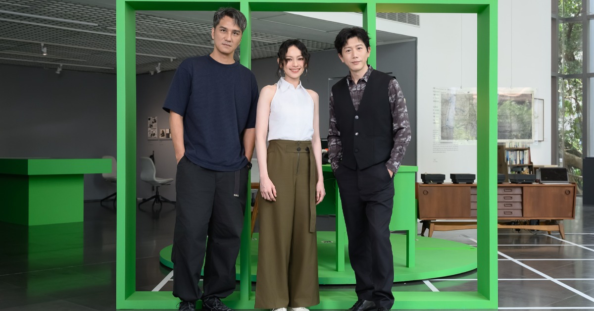 《雲在兩千米》演員群馬志翔（左起）、姚以緹、莫子儀。（圖／王世邦攝影、北師美術館提供）
