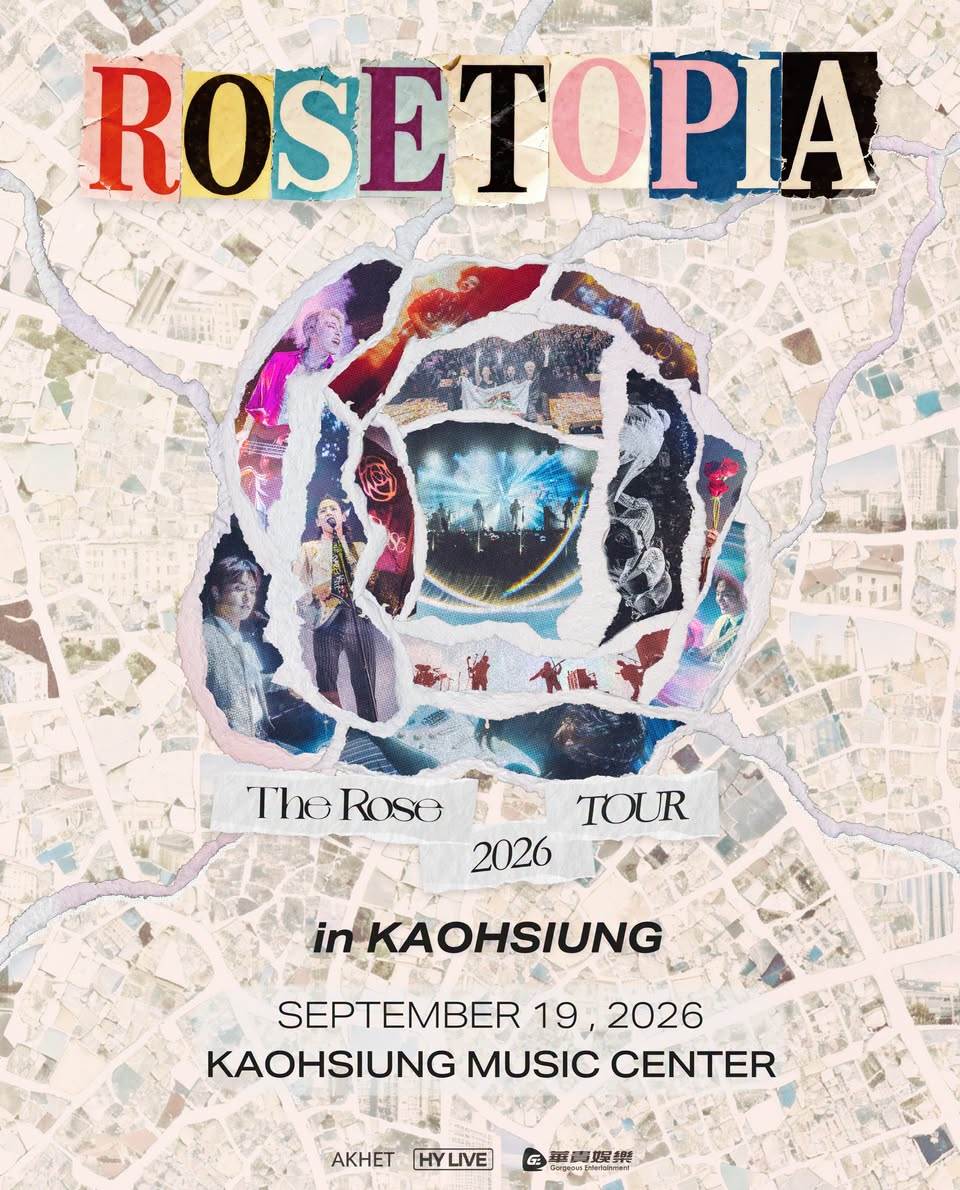 韓國人氣樂團The Rose舉辦世界巡演《ROSETOPIA》。（圖／華貴娛樂提供）