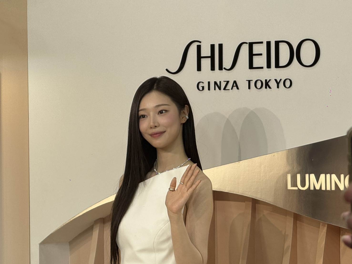 南韓女星李時安來台出席資生堂國際櫃快閃活動。（圖／讀者提供）