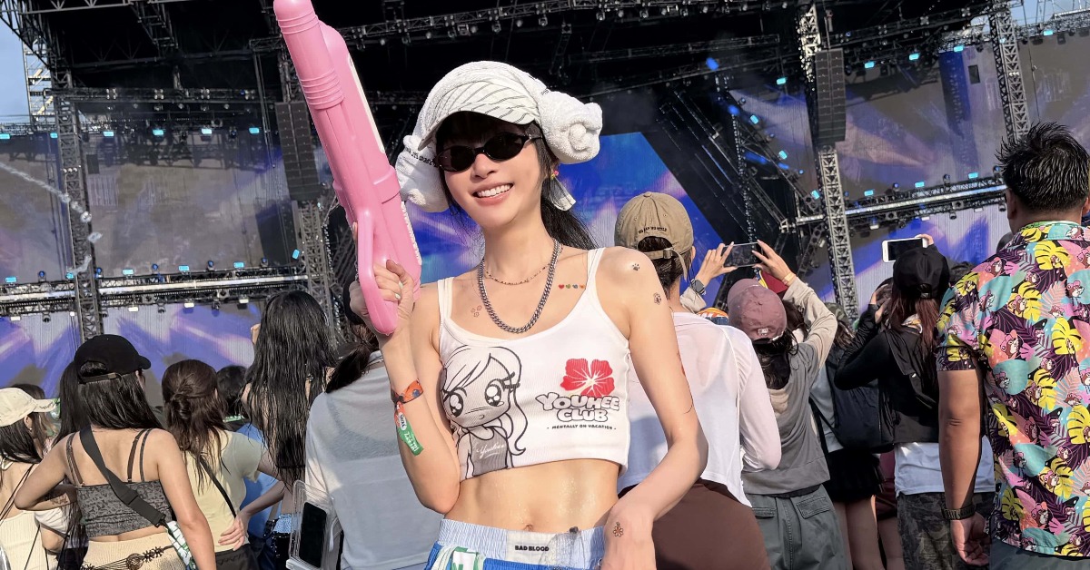 電音天后謝金燕去到韓國朝聖水炸彈音樂節。（圖／WATERBOMB KAOHSIUNG 提供）