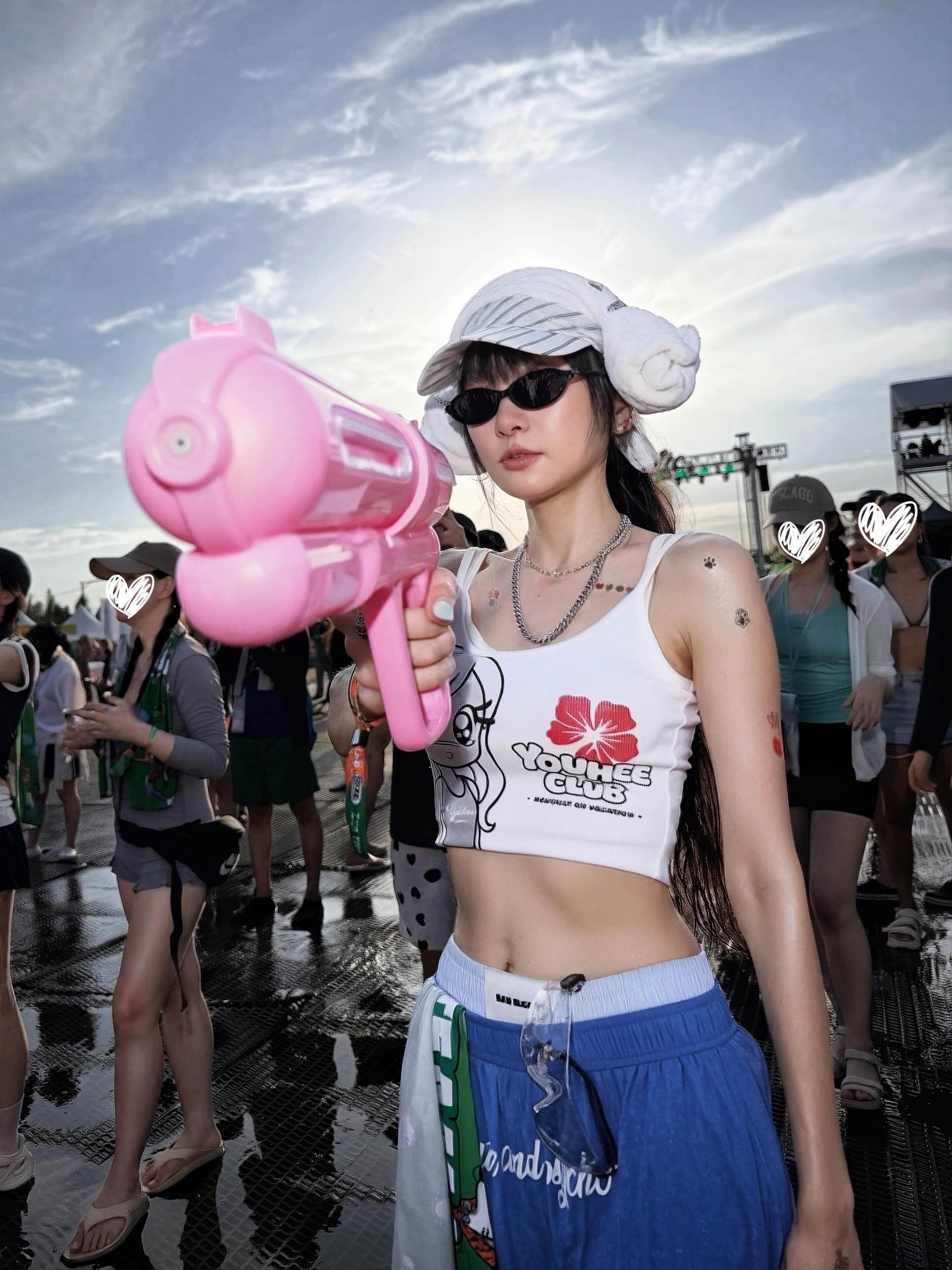電音天后謝金燕去到韓國朝聖水炸彈音樂節。（圖／WATERBOMB KAOHSIUNG 提供）
