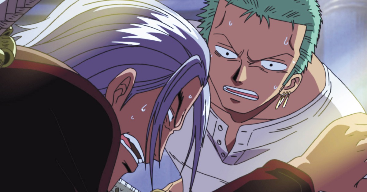 《航海王劇場版：被詛咒的聖劍》索隆與救命恩人薩卡對戰。（圖／貳貳喜喜提供）