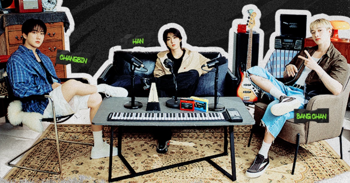 男團Stray Kids成員方燦（Bang Chan）、彰彬（Changbin）及HAN共同主持《3RACHA Session》。（圖／Spotify提供）
