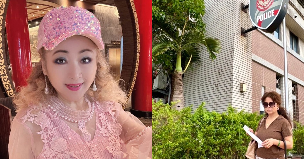 曹雨婷到警局提告池秋美。（圖／翻攝自池秋美臉書、演藝工會提供）