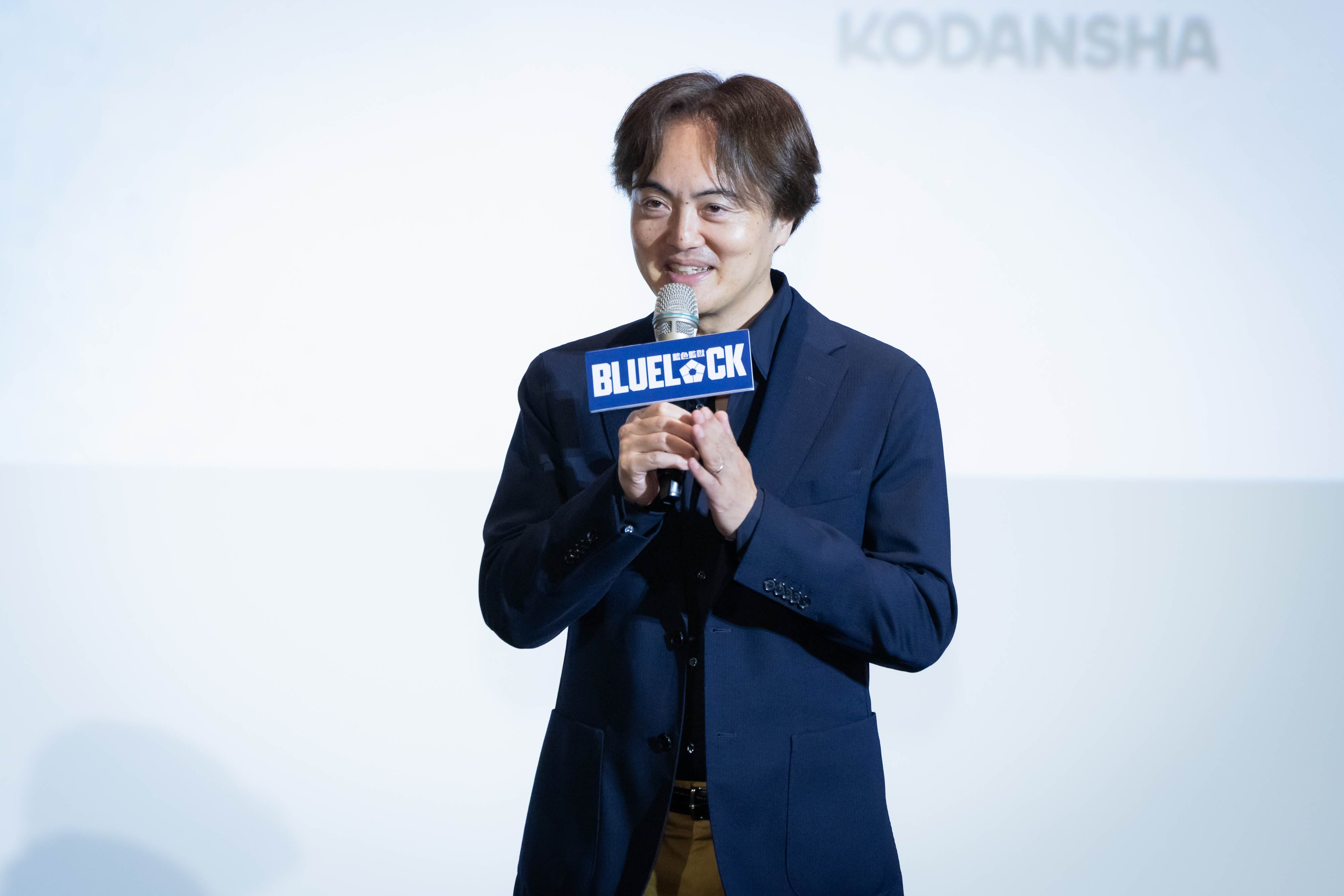 電影《藍色監獄》製片松橋真三在見面會上感性告白。（圖／甲上娛樂提供）