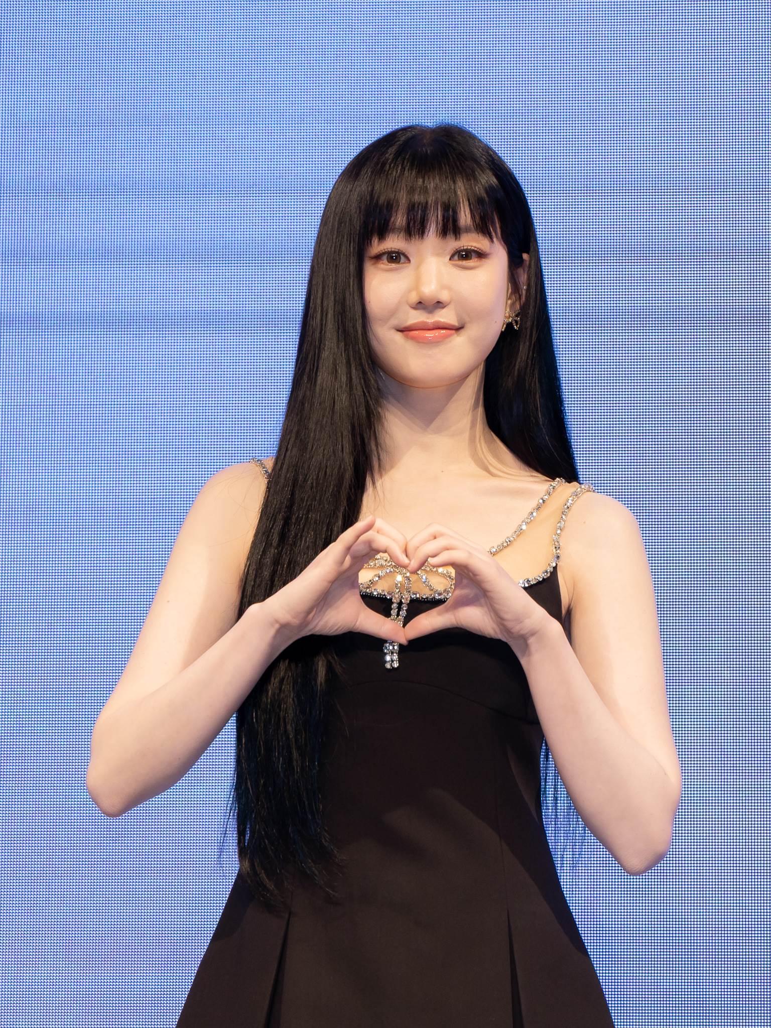 李侑菲從韓國飛來台灣參加記者會。（圖／公視台語台提供）