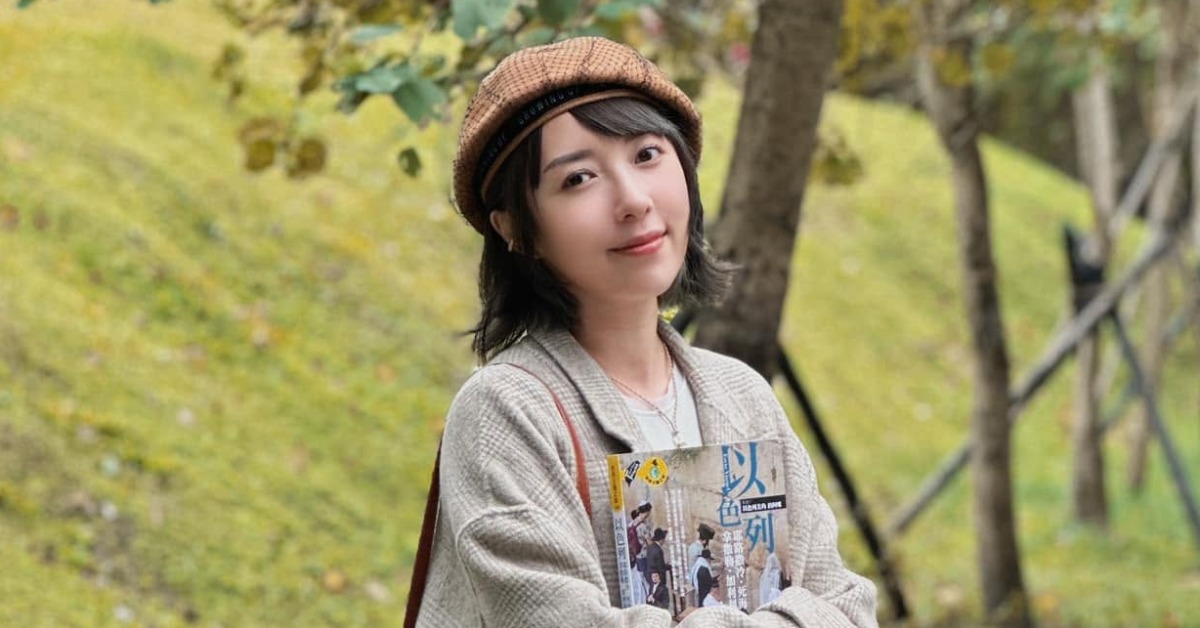 女星蔡頤榛（舊藝名：五熊、本名：蔡宜臻）捲入日本國寶「佛足石」潑油遭捕事件。（圖／翻攝自蔡頤榛 臉書）