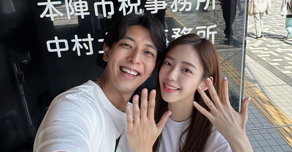 陳天仁今年和河村一樹結婚。（圖／翻攝自陳天仁 臉書）