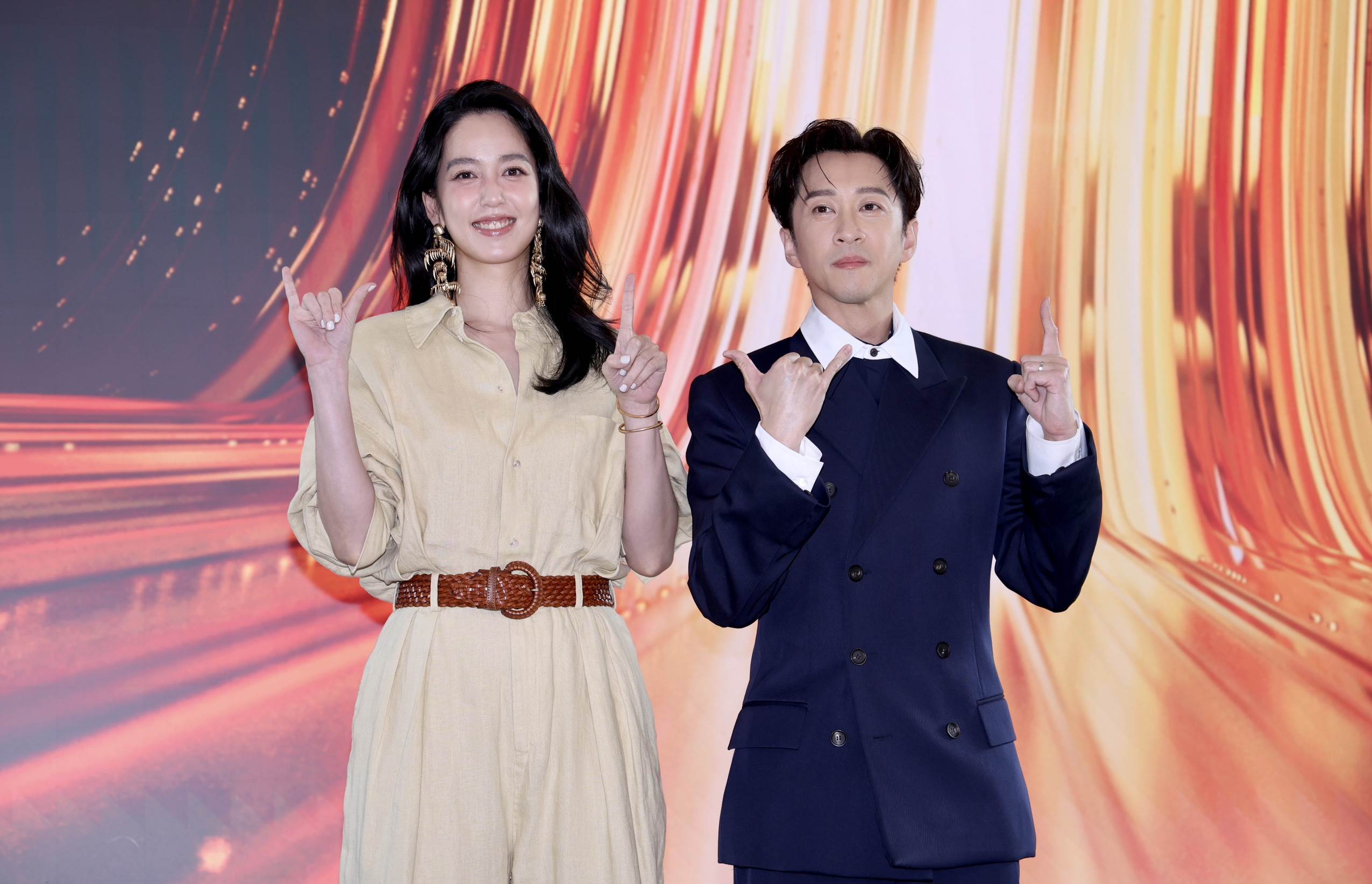陳漢典與陳庭妮接下<a href='https://ent.ebc.net.tw/search/tags/金鐘61/' target='_blank'>金鐘61</a>典禮主持人。（圖／記者沈芳宇攝）
