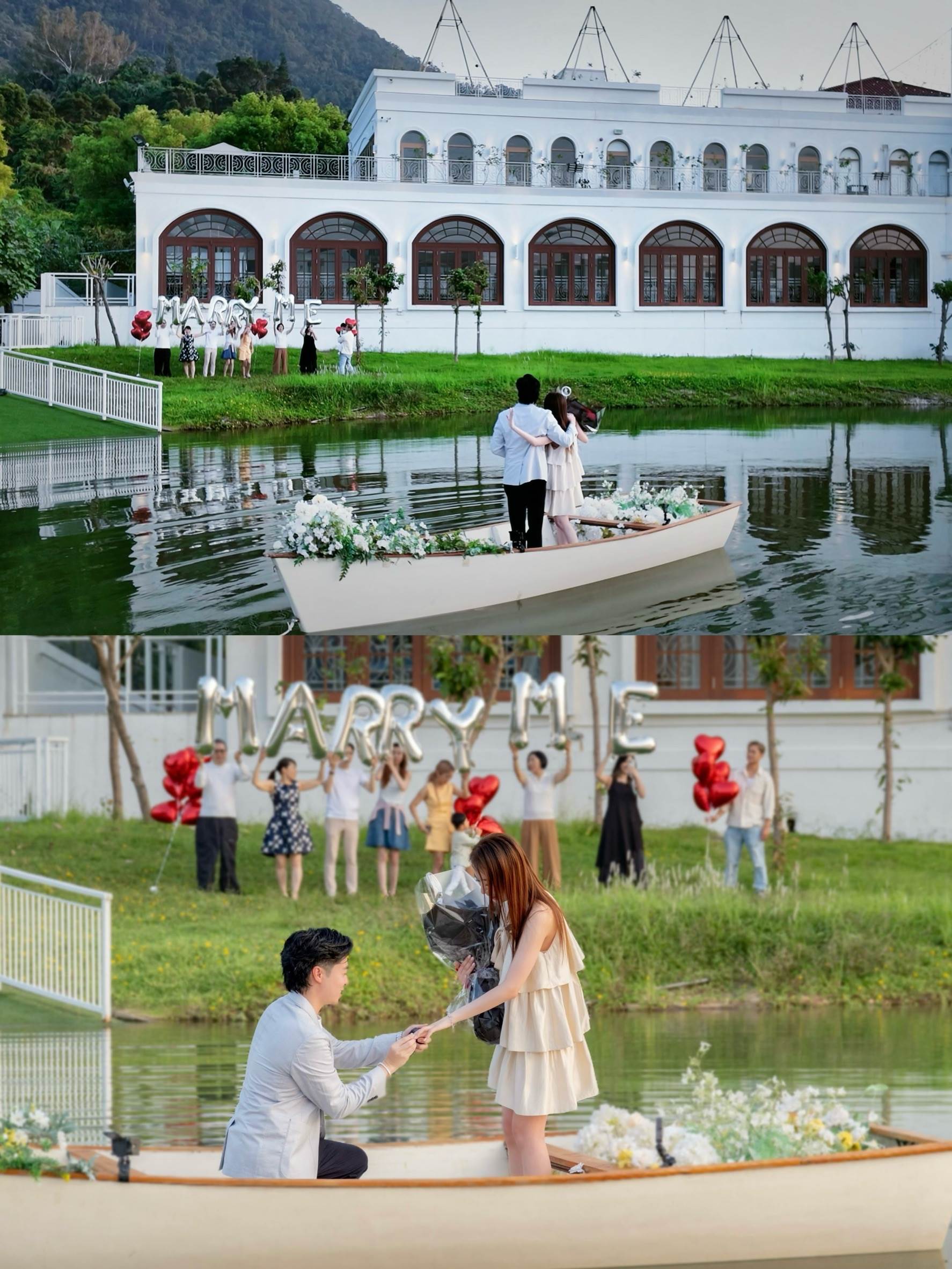 張子丰在船上和王菲求婚。（圖／翻攝自 王菲IG）