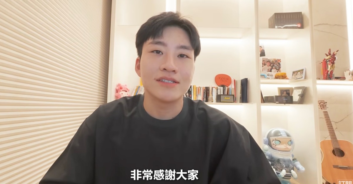 Joeman沉寂2週首度於頻道中露面。（圖／翻攝自Joeman YouTube）