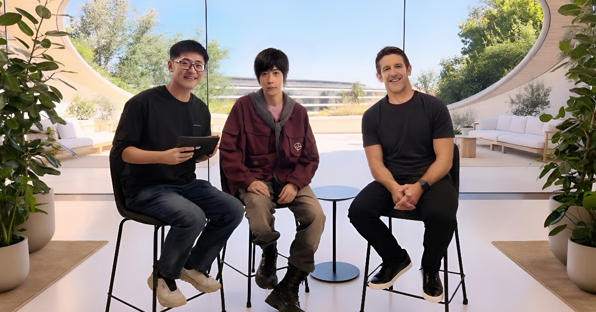 五月天阿信受邀到訪Apple Park與蘋果新任CEO John Ternus、影視颶風Tim詩意暢聊影音技術新變革。（圖／相信音樂提供）