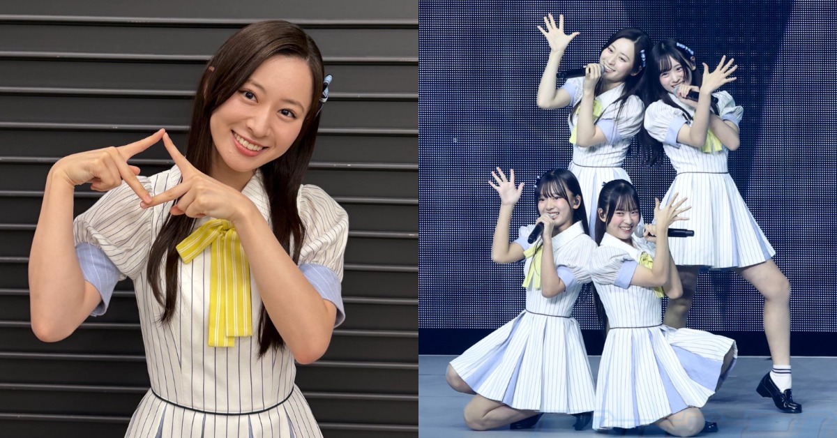 長谷川百々花睽違約5年通過徵選重新回到AKB48。（圖／翻攝自@nikkan_48G、長谷川百々花 X）