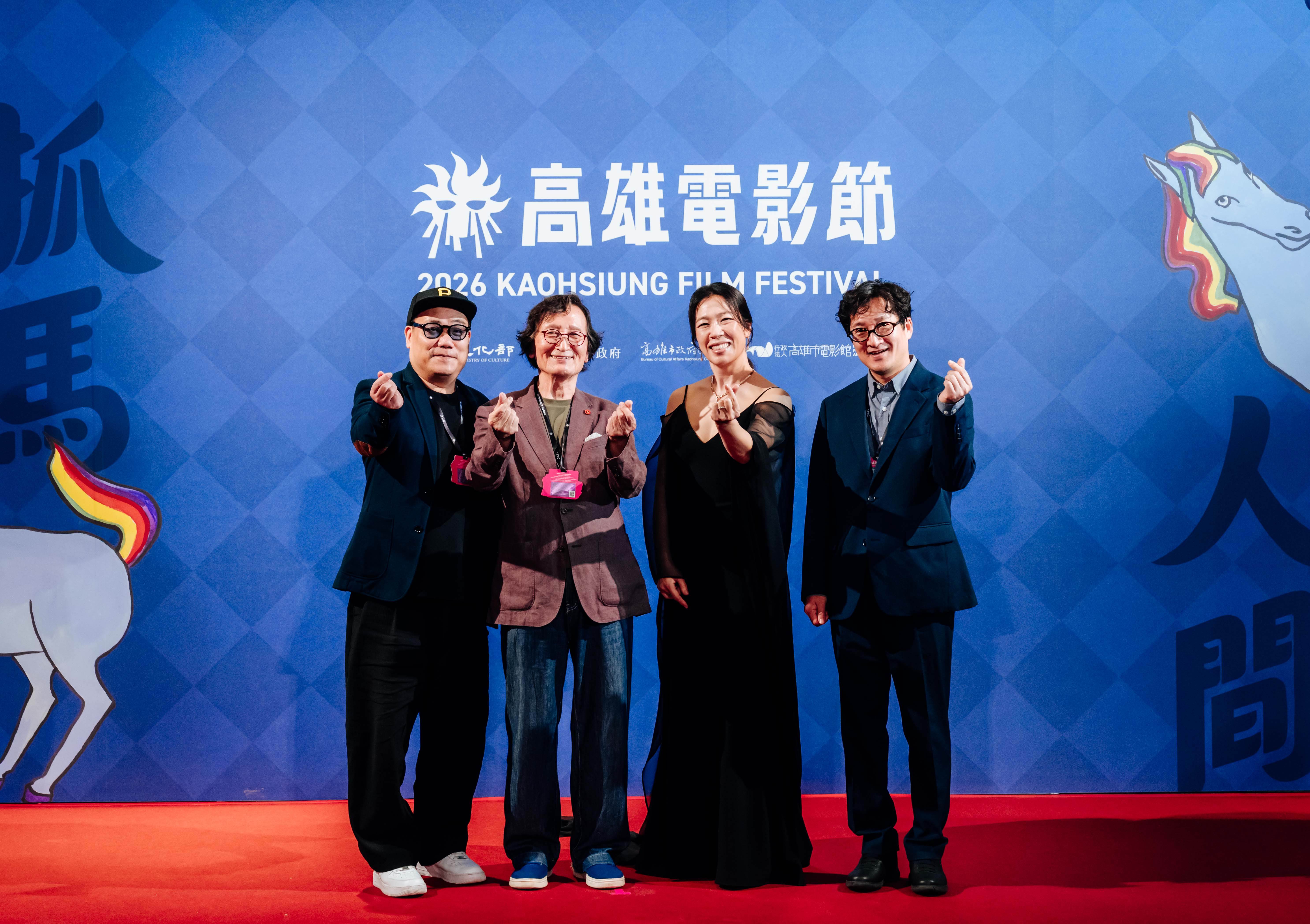 《我的名字是⋯》配樂申旻（左起）、導演鄭智泳、演員廉惠蘭、監製鄭相敏。（圖／記者黃雅琪攝）