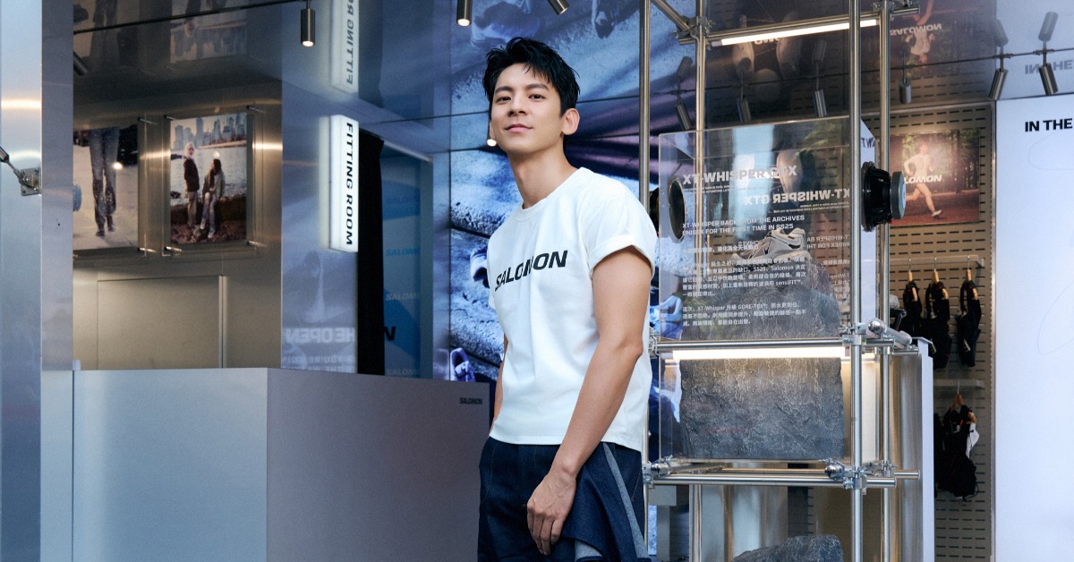 林柏宏化身運動品牌一日店長。（圖／Salomon）