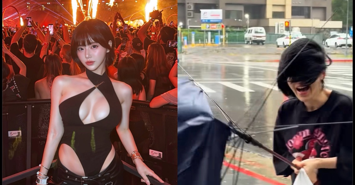 DJ SODA來台碰上颱風。（圖／翻攝自DJ SODA IG）