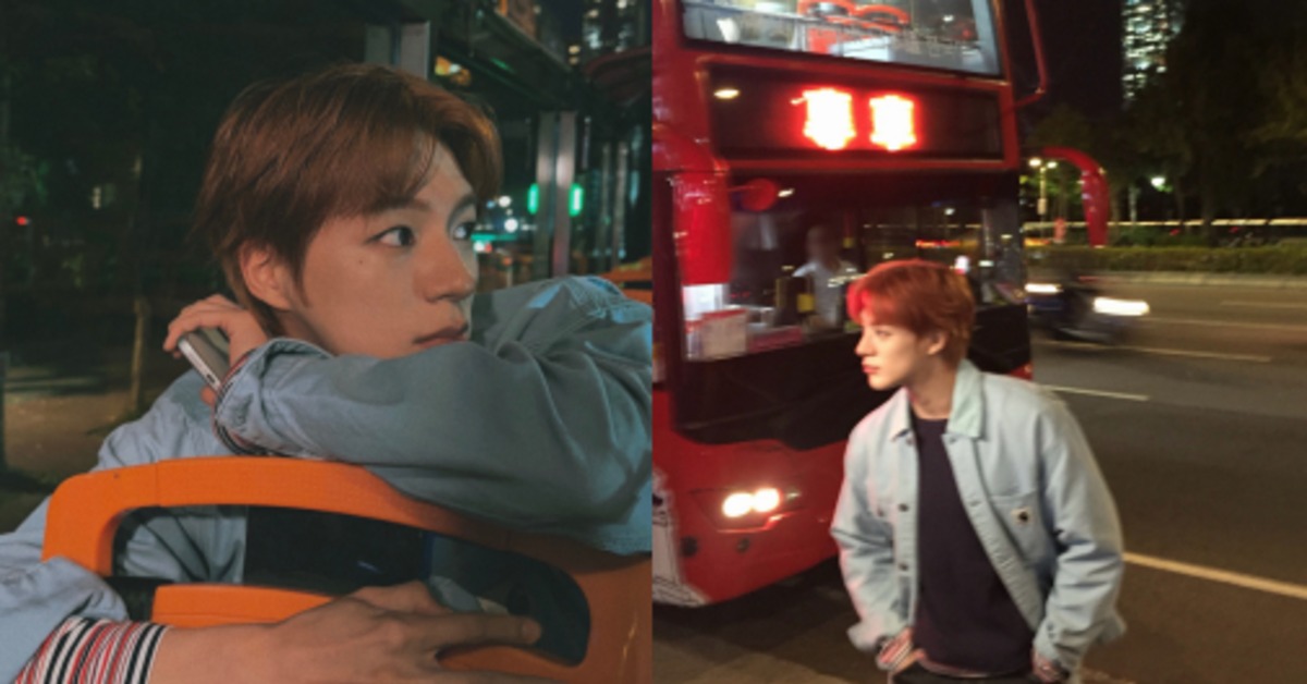 南韓男團NCT DREAM成員 JENO（李帝努）無預警在IG發布限時動態，寫下「欸 我在台北了」，讓台灣粉絲又驚又喜。（圖／翻攝自NCT DREAM IG）