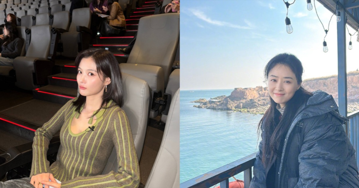 韓國女星金裕貞近日出席香港品牌活動，合照時被品牌負責人一把摟住腰臀，類似爭議也出現在大陸女星蔣欣身上。 （圖／翻攝自金裕貞IG、蔣欣微博）