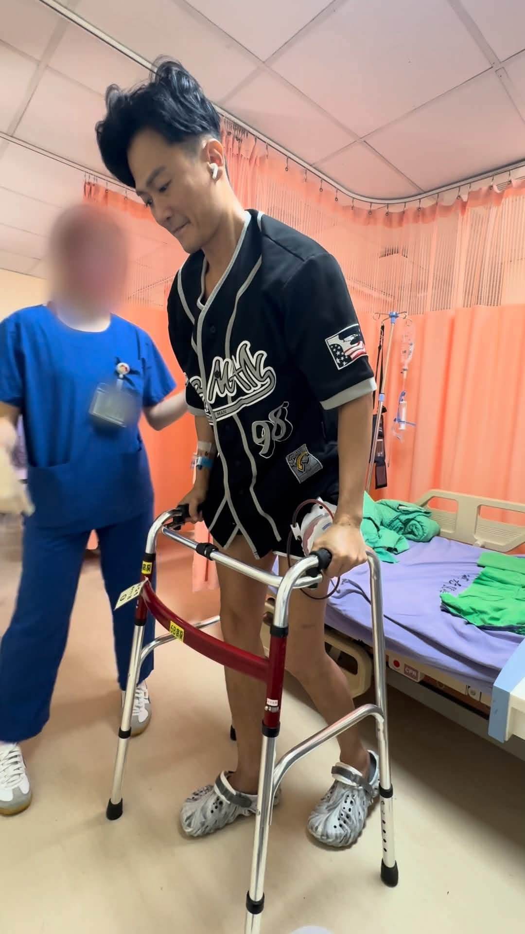 林俊逸積極復健中。（圖／翻攝自林俊逸臉書）